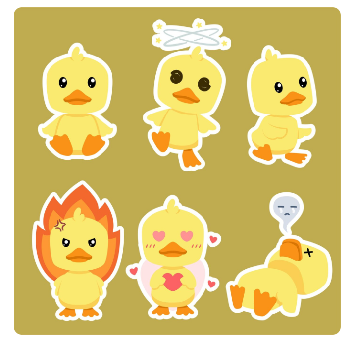 Cartoon duck expressing different moods, representing investor emotions during normal times and financial crises.